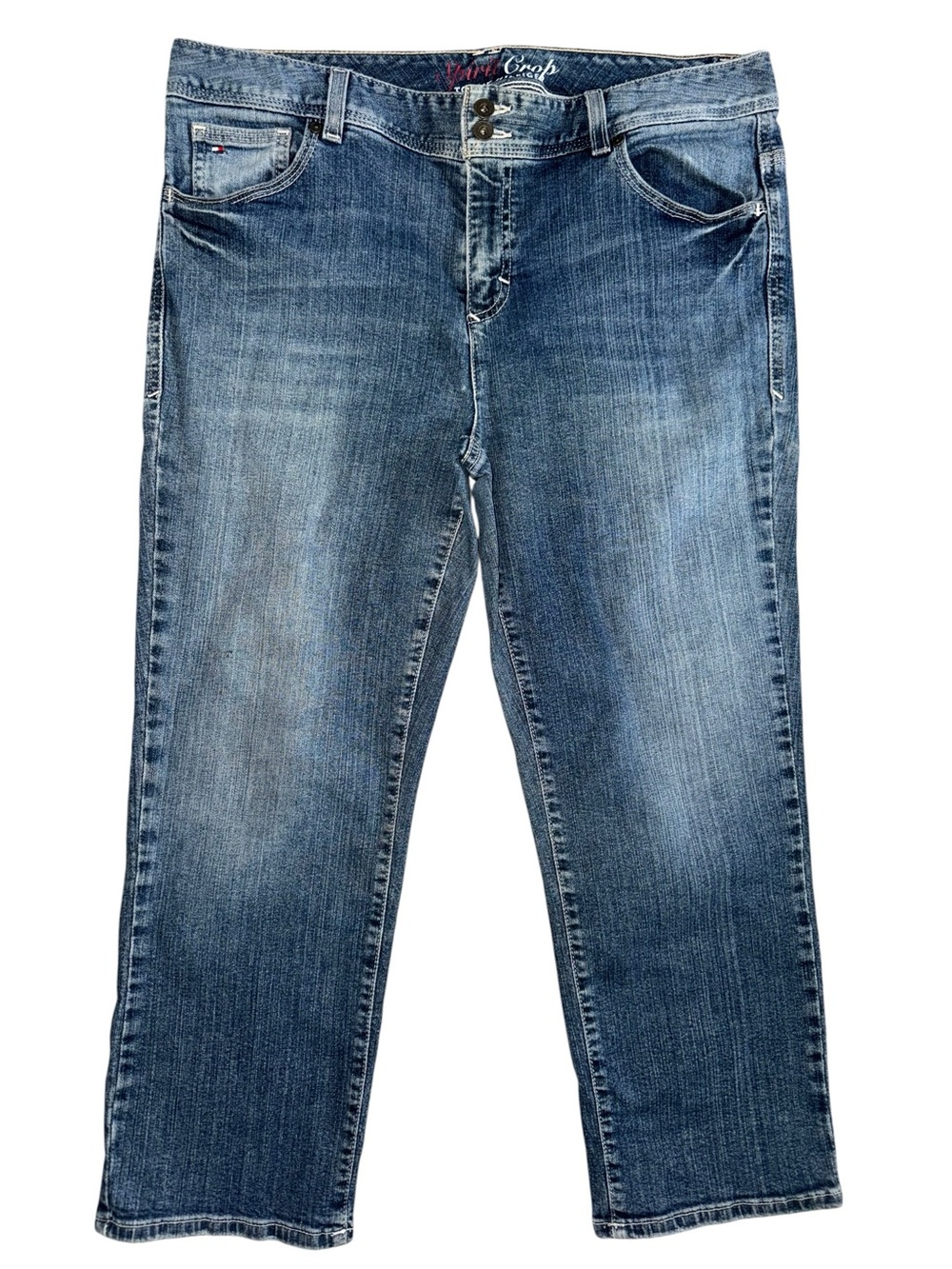 Tommy Hilfiger Spirit Crop Capri Jeans Women’s 14 Medium Wash Stretch Classic